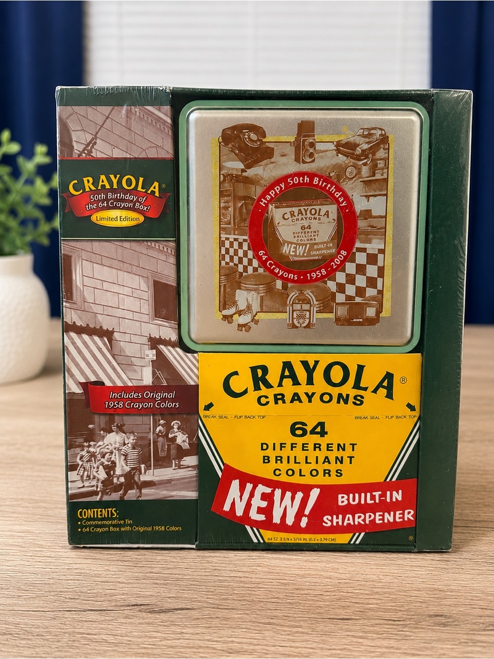 NEW Sealed Crayola 50th Birthday 64 Crayon Box Limited Edition Tin (2008)